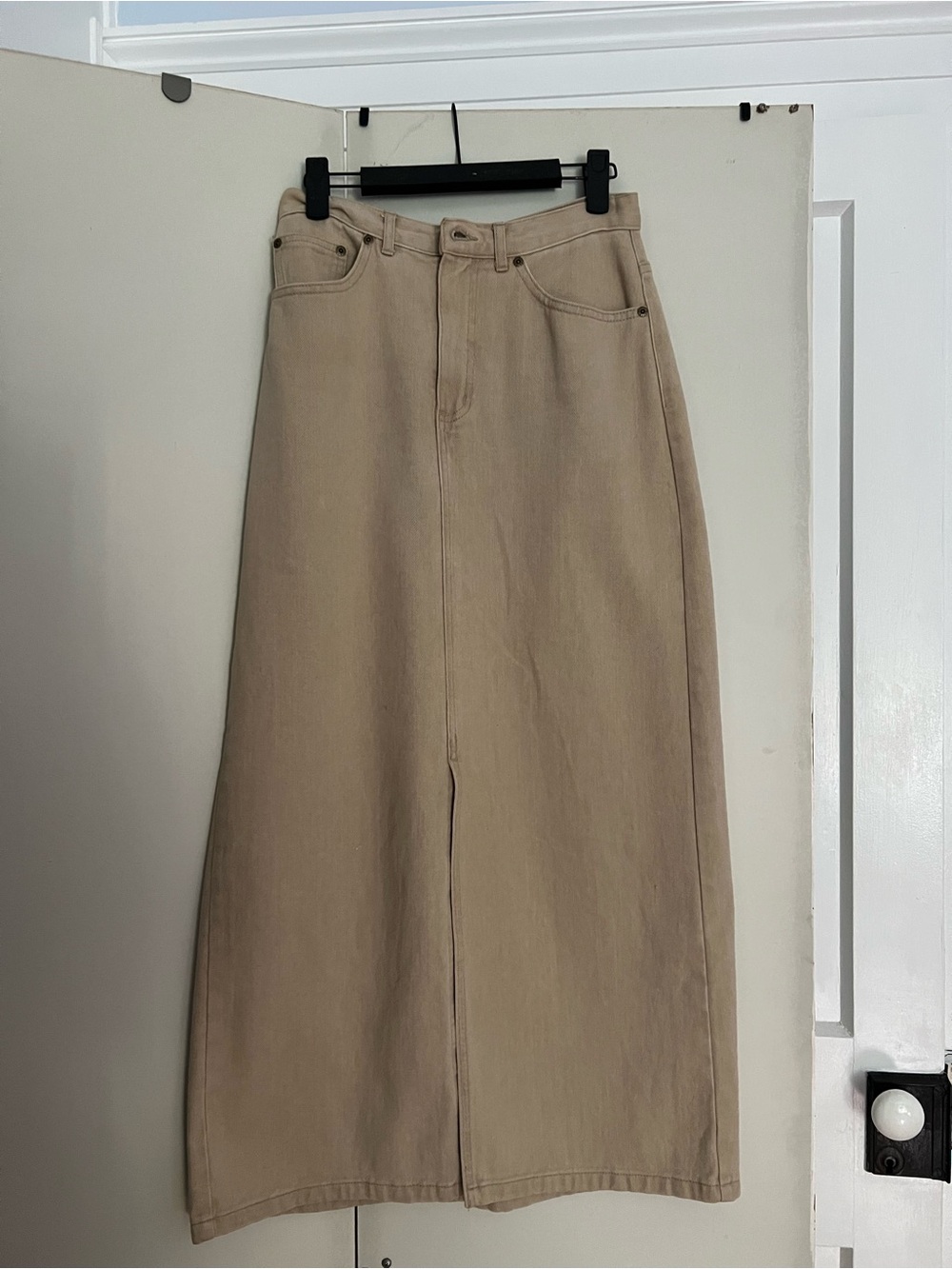 Eddie Bauer Beige/Tan Denim Maxi Skirt